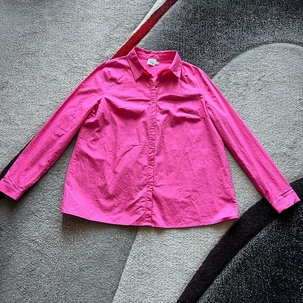 Princess Polly Hot Pink Button Front Mini Shirt Dress